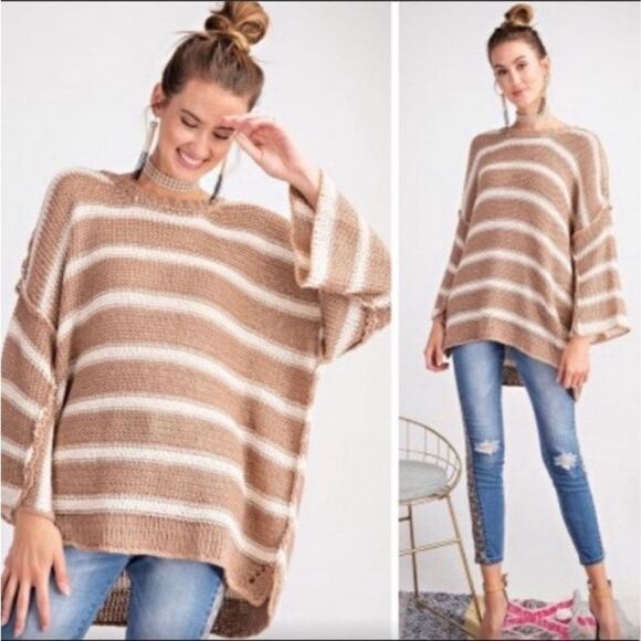 ✨ Easel Striped Oversized Sweater✨ - Picture 1 of 9